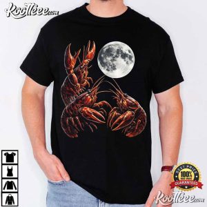 Three Crawfish Howling To The Moon Funny Beach Animal T Shirt (3)