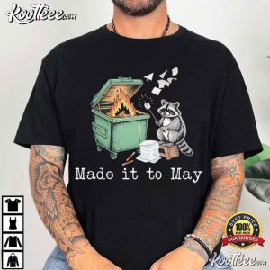 Made It To May Teacher Funny Raccoon T Shirt (4)