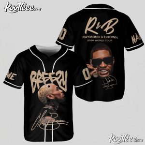Raymond And Brown Chris Brown 2026 Concert Tour Baseball Jersey (2)