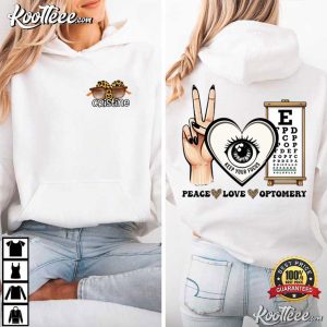 Peace Love Optometry Custom Name Eye Doctor T Shirt (4)