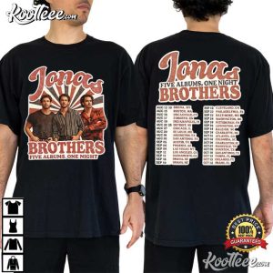 Jonas Brothers Five Albums One Night Concert T Shirt (1)
