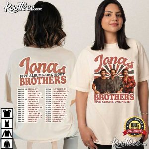 Jonas Brothers Five Albums One Night Concert T Shirt (2)