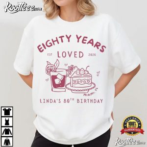 80th Birthday Club Eighty Years Custom Year T Shirt (2)