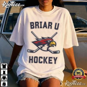 Briar U Hockey Hawk Mascot Sports T Shirt (2)