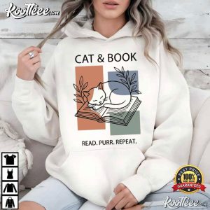 Cat And Book Sourdough Baker Cat Lover T Shirt (3)