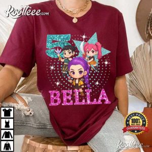 Kpop Demon Hunter Birthday Girl Custom T Shirt (4)