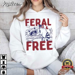 Feral And Free Raccoon USA 250th Patriotic T Shirt (4)