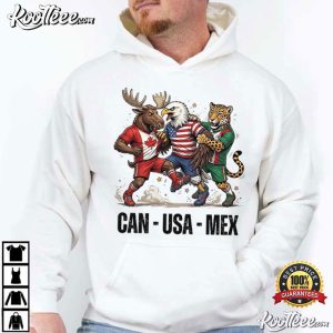 North America Football Fan 2026 World Cup Mascot Soccer T Shirt (4)