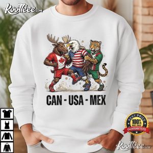 North America Football Fan 2026 World Cup Mascot Soccer T Shirt (1)