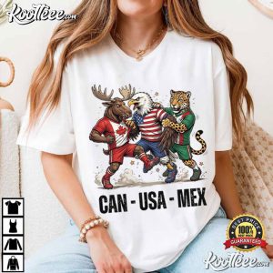North America Football Fan 2026 World Cup Mascot Soccer T Shirt (3)
