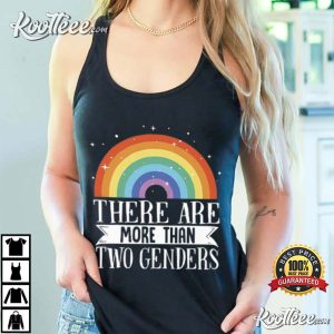 There Are More Than Two Genders Rainbow Pride T Shirt (3)