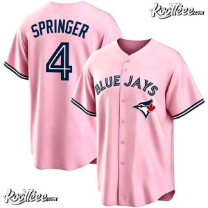 Toronto Blue Jays Pink Custom Baseball Jersey (2)