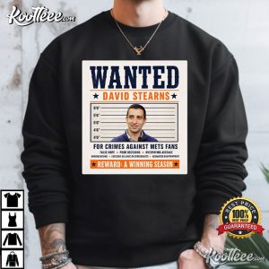 David Stearns Wanted Poster New York Mets Baseball T Shirt (1)