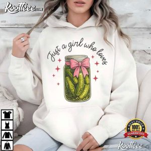 Just A Girl Who Loves Pickles Cute Coquette T Shirt (4)
