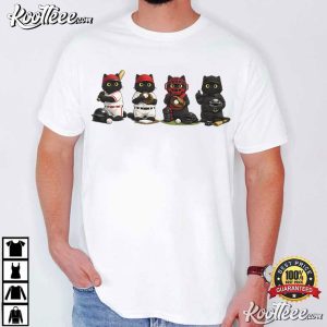 Black Cat Baseball Funny Cat Sports Game Day T-Shirt