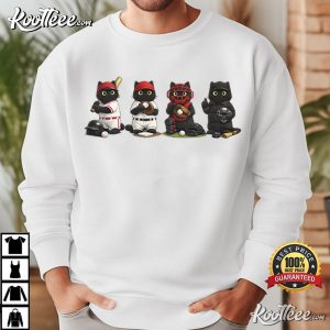 Black Cat Baseball Funny Cat Sports Game Day T Shirt (1)