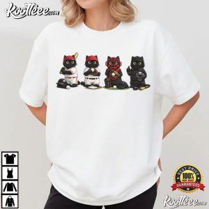 Black Cat Baseball Funny Cat Sports Game Day T Shirt (3)