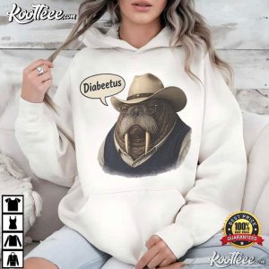 Diabetes Humor Western Funny Walrus Cowboy T Shirt (2)