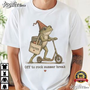 Last Day Of School Teacher Off To Rock Summer Frog T Shirt (4)