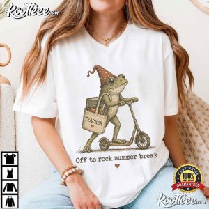 Last Day Of School Teacher Off To Rock Summer Frog T Shirt (3)