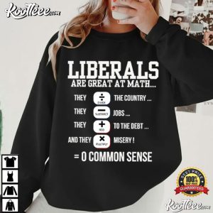 Liberals Are Great At Math Funny Political Humor T Shirt (1)