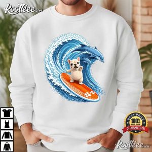 French Bulldog Surf Cute Beach Puppy T Shirt (1)