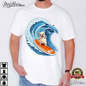 French Bulldog Surf Cute Beach Puppy T Shirt (2)