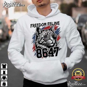 Cat Sunglasses Patriotic 86 47 Funny USA Flag Patriotic 4th July T Shirt (4)