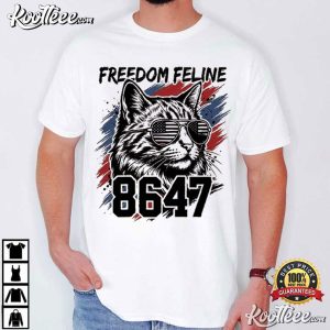 Cat Sunglasses Patriotic 86 47 Funny USA Flag Patriotic 4th July T Shirt (1)