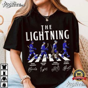 Tampa Bay Walking Road Signatures Ice Hockey T Shirt (2)