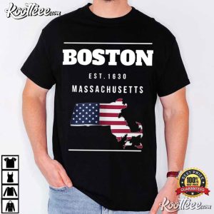 Boston EST 1630 Massachusetts Souvenir T Shirt (4)