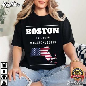Boston EST 1630 Massachusetts Souvenir T Shirt (3)