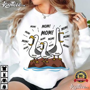 Seagull Mom Mom Mom Funny Mother's Day Gift Custom Name T Shirt (1)
