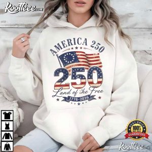 America 250 Land Of The Free 1776 2026 Patriotic Flag T Shirt (3)