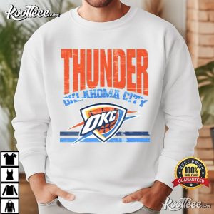 Distressed Varsity OKC Oklahoma City Basketball T Shirt (1)