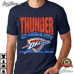 Distressed Varsity OKC Oklahoma City Basketball T Shirt (2)
