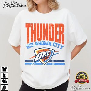 Distressed Varsity OKC Oklahoma City Basketball T Shirt (3)