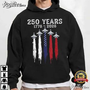 USA 250 Years Patriotic Jet Fighter Independence Day T Shirt (2)