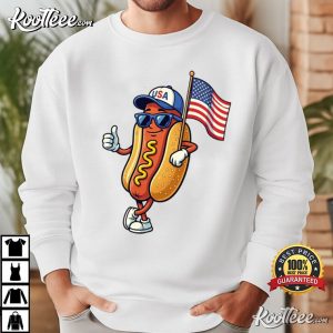 American Hot Dog 4th Of July USA Flag T Shirt (2)