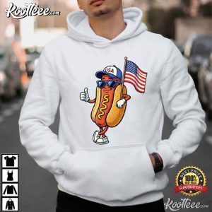 American Hot Dog 4th Of July USA Flag T Shirt (3)
