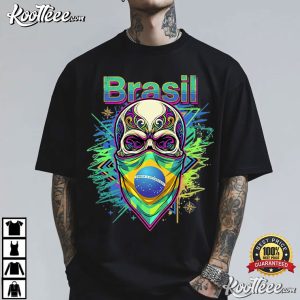 Brazil Flag Sugar Skull Brasil Soccer Fan T Shirt (4)