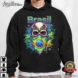 Brazil Flag Sugar Skull Brasil Soccer Fan T Shirt (2)