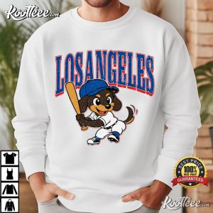 Los Angeles Baseball Dachshund Vintage Game Day T Shirt (4)