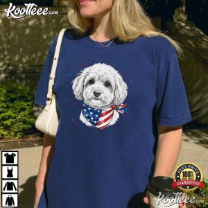 Pet Portrait Patriotic Dog Custom 4th Of July T Shirt (1)