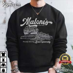 Off Campus Merch Malones Vintage Burger Diner T Shirt (2)