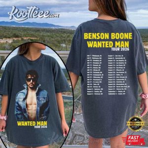 Benson Boone Wanted Man Tour 2026 Concert Tour T-Shirt Benson Boone Wanted Man Tour 2026 Concert Tour T Shirt (3)