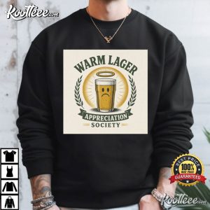 Warm Lager Appreciation Society Pint Retro Beer Advert Parody T-Shirt Warm Lager Appreciation Society Pint Retro Beer Advert Parody T Shirt (1)
