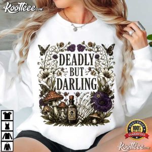 Deadly But Darling Botanical Skull Funny T-Shirt Deadly But Darling Botanical Skull Funny T Shirt (2)