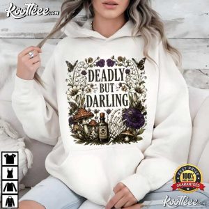Deadly But Darling Botanical Skull Funny T-Shirt Deadly But Darling Botanical Skull Funny T Shirt (3)