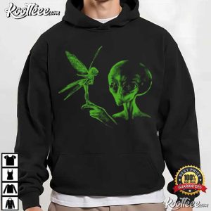 Green Alien Fairy Surreal Trippy Festival T Shirt (2)